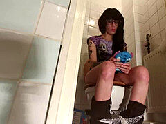 Humillación, Húngaro, Pequeña, Adolescente, Inodoro