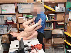 手コキする, オフィス, ポリス, ガリガリ, ティーン