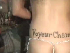 Kont, Braziliaans, Flashing, Man, Latijnse vrouw, Openbaar, String, Vrouw