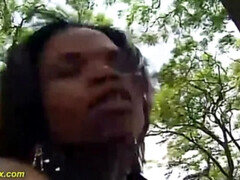 Africano, Negro, Gordita, Ébano, Hd, Látex, Público, Tabú