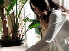 Asiatique, Sucer une bite, Tromperie, Bâillonner, Branlette thaïlandaise, Léchez, Chatte, Plan cul à trois