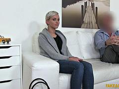 Janie Sky Grinds into James Brossman on the Desk