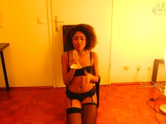 Schwarz, Blasen, Dildo, Schwarz, Frau, Hd, Masturbation, Solo