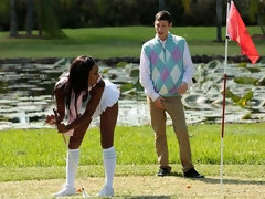 Grote mammen, Zwart, Bruinharig, Hondjeshouding, Handbeurt, Hardcore, Interraciaal, Tiener