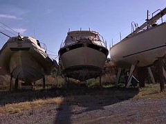 Rubia, Morena, Lencería, Al aire libre, Trio