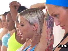 Universidad, Europeo, Flexible, Gimnasio, Lesbiana, Deporte