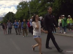 In den arsch, Sadomasochismus, Domination, Frau, Öffentlich, Rau, Sklave, Spanner