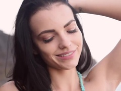 Bruinharig, Vrouw, Hd, Buiten, Alleen