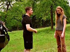 Beautiful bondage virgin tied up and facefucked