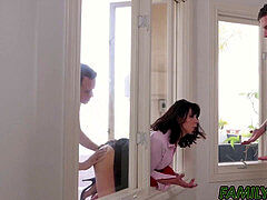 Braunhaarige, Spermaladung, Flotter dreier