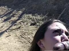 Красотки, Минет, Семяизвержение, Сперма на лице, Межрасовый секс, Соски, На природе