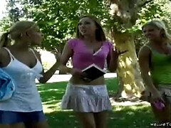 Blond, 1 man 2 vrouwen, Lesbisch, Doordringend, Mager, Lang, Tatoeage, Trio