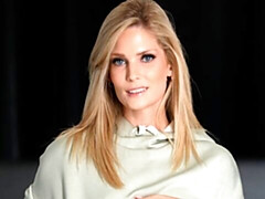 Gorgeous blonde Candee Licious anally impaled in the cowgirl pose