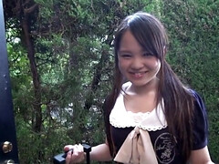 Enthousiasteling, Aziatisch, Pijpbeurt, Hd, Japaans, Gezichtspunt, Schoolmeisje, Tiener