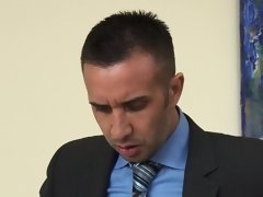 A thin schoolgirl is placing her hand on a large pecker to handle