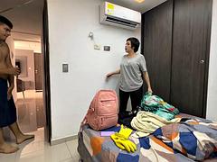 素人, フェラチオ, ラティーナ, 馬乗り, ティーン