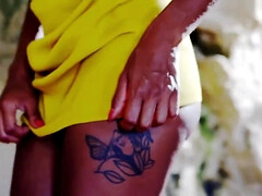 Cul, Gros cul, Grosse bite, Éjaculation interne, Noir ébène, Branlette thaïlandaise, Naturelle, Mamelons