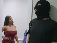 ベッドルーム, デカパイ, 黒人, 顔射, Hd, 異人種間, ストッキング, 妻