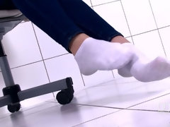 In den arsch, Stiefel, Fetisch, Flexibel, Muschi, Rasiert, Socken, Solo