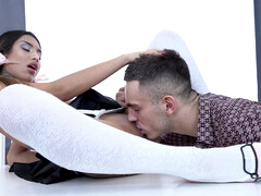 Anaal, Pijpbeurt, Bruinharig, Sperma in gezicht, Hd, Natuurlijke tieten, Tiener, Strak