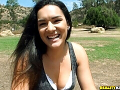 デカ尻, デカチン, フェラチオ, 茶髪の, お金, 自然山雀, ティーン, オッパイの