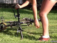 チェコ, レズビアン, オナニー, 熟年, 淫乱熟女, アウトドア, 現実