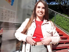 Amateur, Americano, Culo, Chica, Morena, Polla, Al aire libre, Público