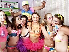 お尻, レズビアン, なめる, オナニー, 自然山雀, パーティ, ストリッピング, ティーン