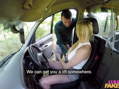 お尻, ブロンド, フェラチオ, 車, イマラチオ, なめる, オーガズム, オマンコ