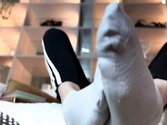 Amateur, Sucio, Pies, Hembra, Fetiche, Pov, Calcetines, Solo