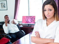 黒人, フェラチオ, 毛深い, 手コキする, 異人種間, マッサージ, ティーン, オッパイの