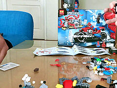 MMF bi-racial three-way of friends mansion a Spiderman Lego set