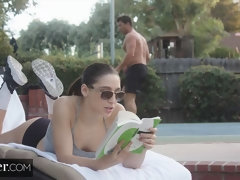 Cute-looking hottie Abella Danger is getting nicely fucked in the night