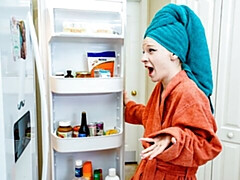 Anaal, Grote kont, Grote lul, Pijpbeurt, Hondjeshouding, Natuurlijke tieten, Roodharige vrouw, Tieten likken