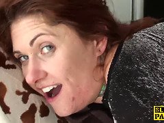 アナル, デカパイ, イギリス人, エロ熟女, チン, 淫乱熟女, タトゥー