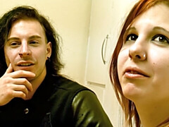 Amateur, Derrière les coulisses, Sucer une bite, Couple, Première fois, Léchez, Réalité, Rousse roux