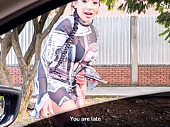 Hot Driver Fucks Mariana Martix's Big Ebony Ass and Busty MILF Silvana Lee in Threesome