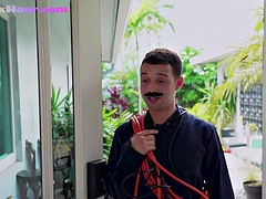 Chica, Verga grande, Pareja, Erótico, Lencería, Pelirrojo, Montar