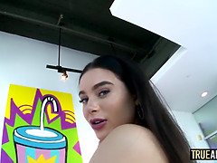 Anal, Cul, Beauté, Gros cul, Grosse bite, Brunette brune, Queue, Adolescente