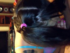 Pigtail Girl Sucking Cock Until Cum In Mouth