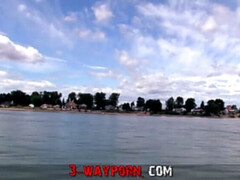 Rubia, Morena, Hd, Orgasmo, Público, Chorro, Trio