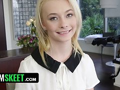 アメリカ人, デカチン, ブロンド, 顔射, 指いじり, なめる, 小柄, ハメ撮り