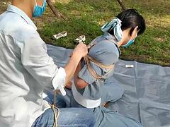 アジア人, ボンデージ, 中国人, フェティッシュ, 開帳