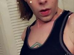 Beauté, Grosse bite, Masturbation, Transsexuelle, Maigrichonne, Solo, Adolescente, Nénés