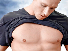 Sperma shot, Homo, Handbeurt, Masturbatie, Geschoren, Alleen, Bekijker