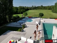 In den arsch, Cousine, Schwarz, Gruppe, Riesenschwanz, Zierlich, Dürr, Taboo