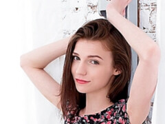 Dark-haired chick Nelya Jorden is enjoying dick-riding so much