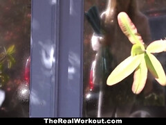 Sarah Vandella fucks her client hard for a free workout at the gym