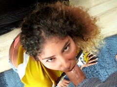 Gros seins, Brunette brune, Tir de sperme, En levrette, Hd, Interracial, Fille latino, Chatte