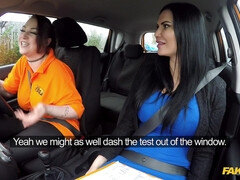 Lesbian car sex with Jasmine Jae & her GF